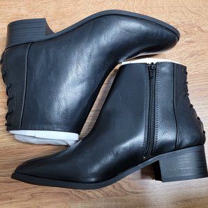 Qupid REPEAT-34X Black Size 10 Booties Brand New